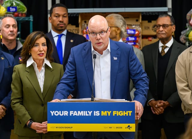 Stephen Grimaldi and Kathy Hochul