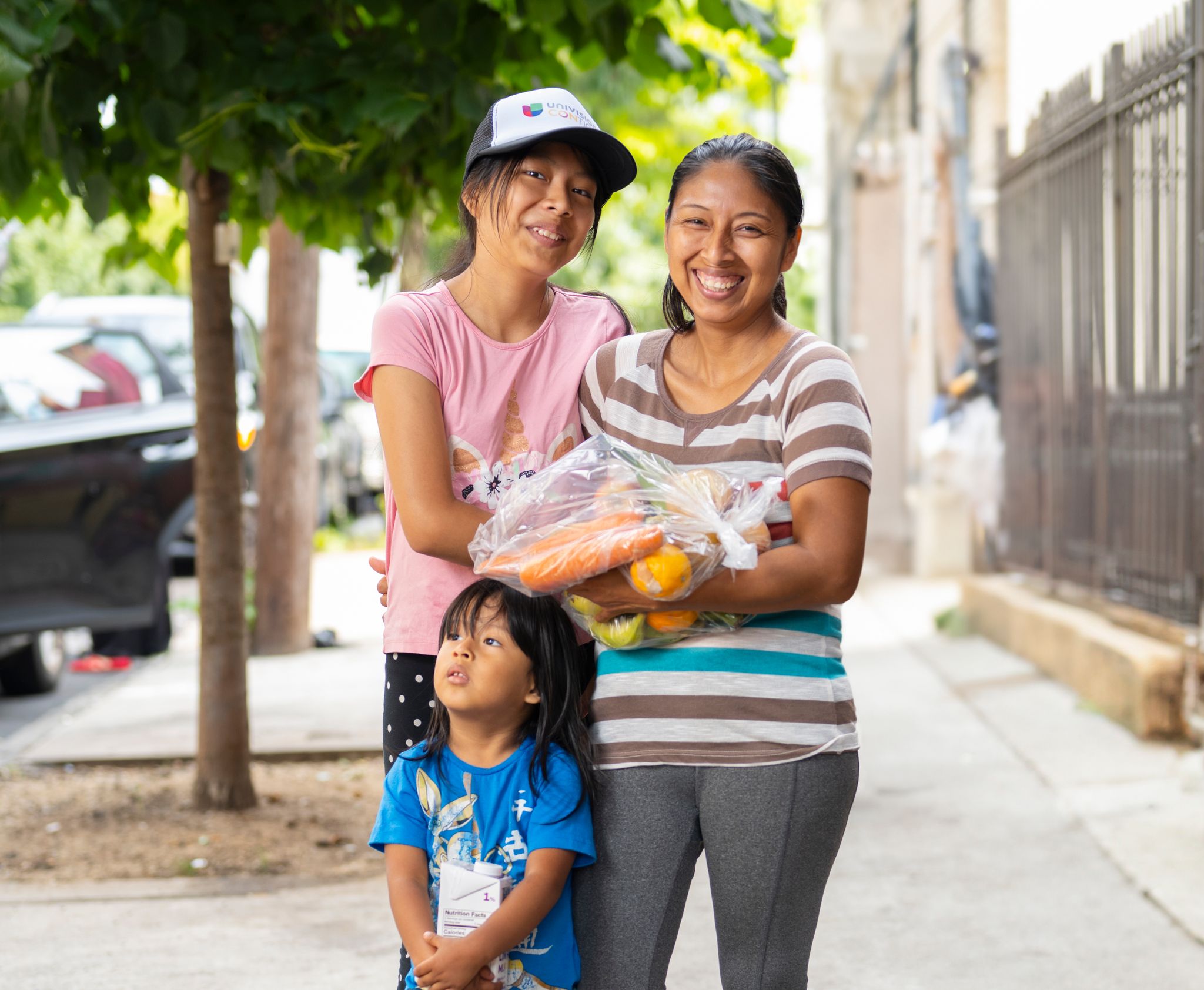 Family on the street