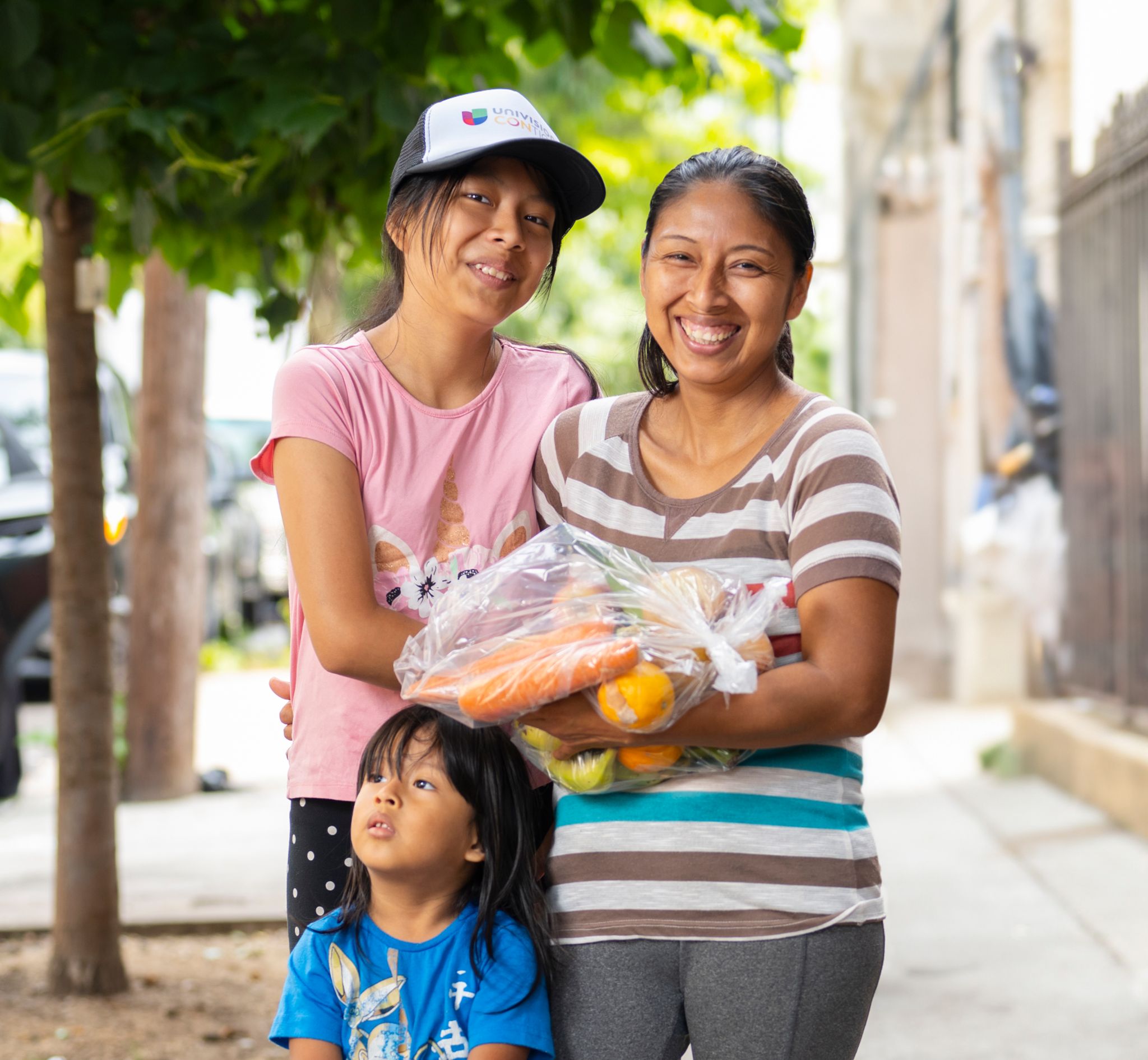 Family on the street
