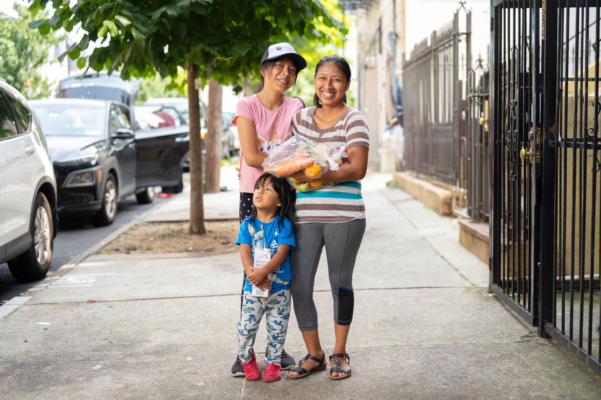 Family on the street