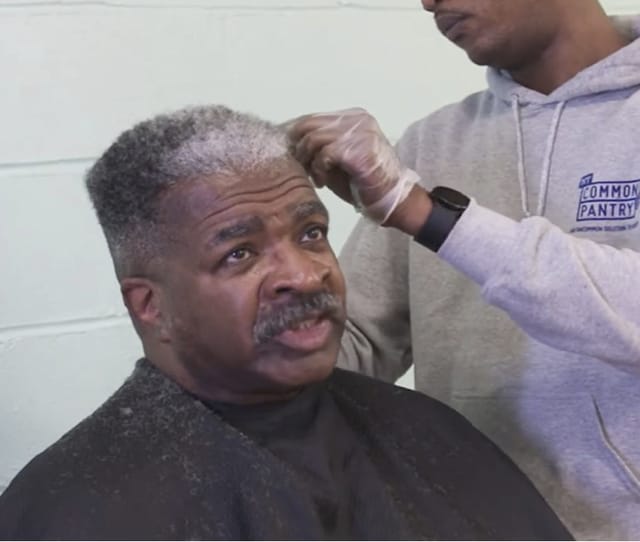 Man getting haircut